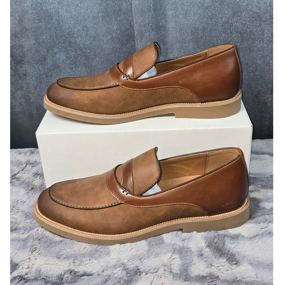 NWOT Freeman Penny Loafer‎ Brown Memory Foam Mixed Media Mens 10
